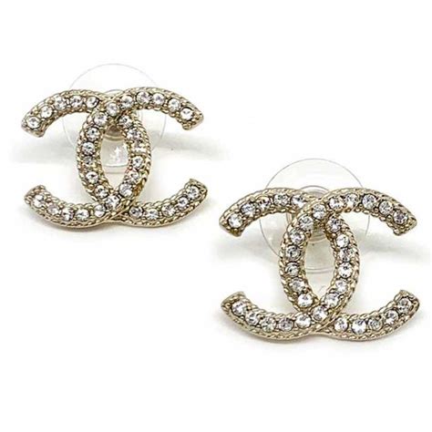 chanel boucle d'oreille strass|Boucles d'oreilles Chanel .